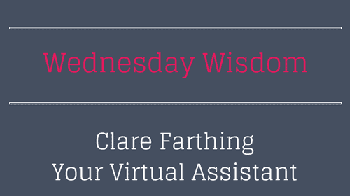 Wednesday Wisdom – Clare Farthing