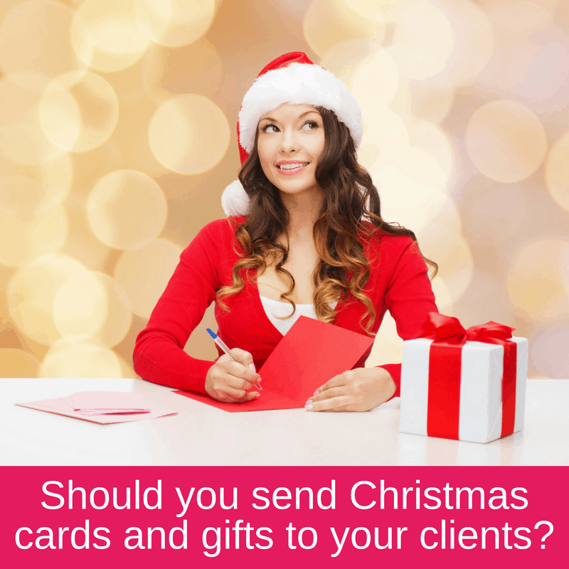 Christmas cards and gifts for clients
