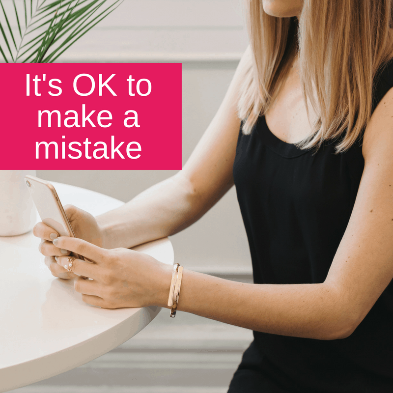 It's OK to make a mistake