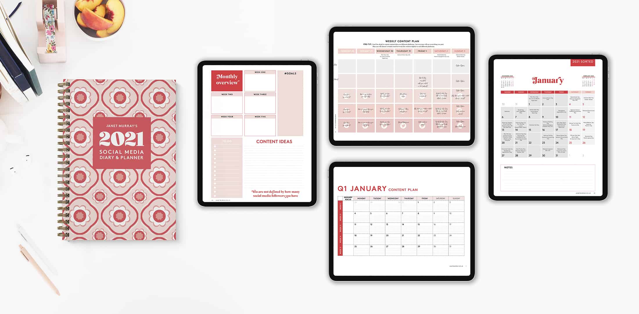 Janet Murray Social Media Planning Calendar