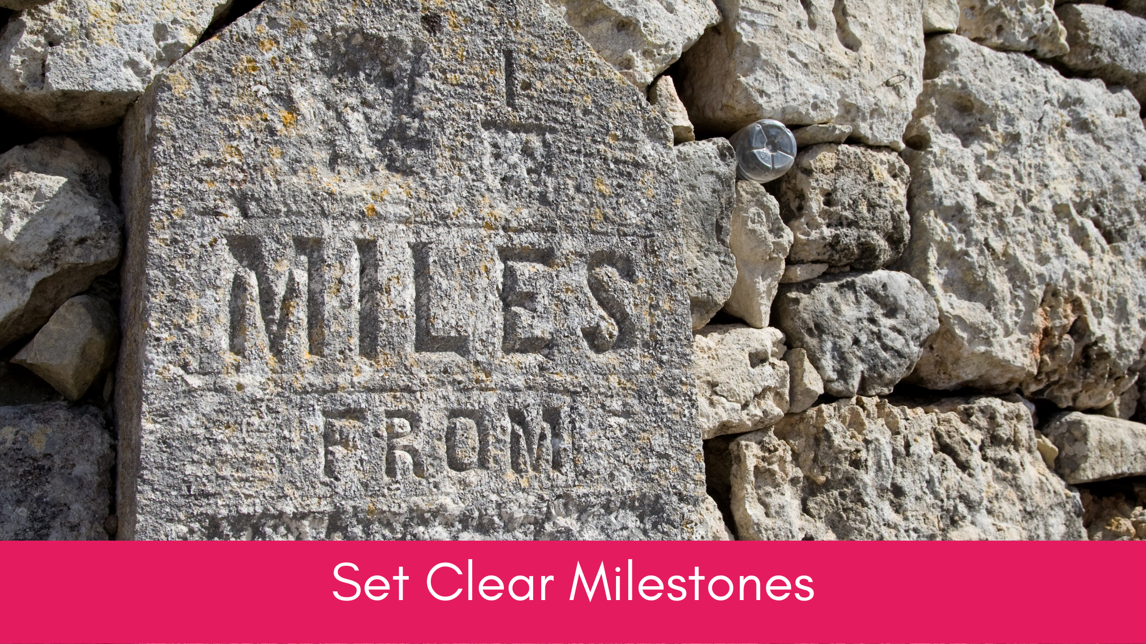 Set clear milestones